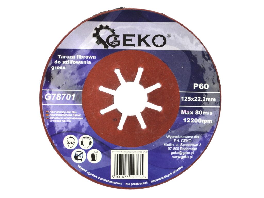 Tarcza fibrowa do szlifowania gresu Geko P 60 G78701