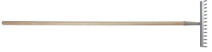 Hartowane grabie Stalco S-80113 drewno trzonek 12 zębów