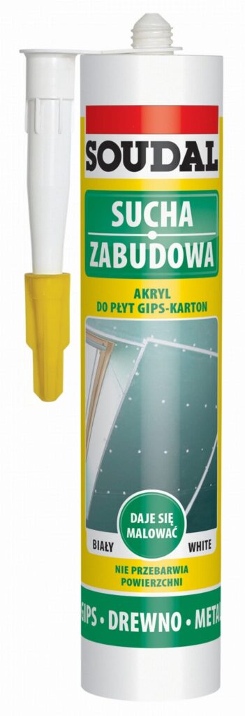 Akryl do płyt gipsowo-kartonowych SOUDAL biały 280ml
