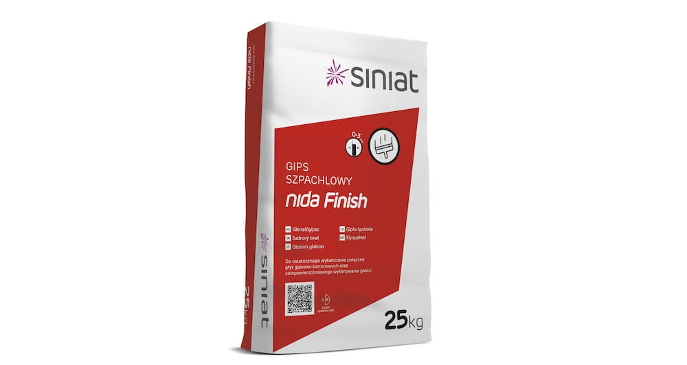 Gips szpachlowy Nida Finisz Siniat 25 kg