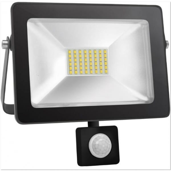 LED Naświetlacz z czujnikiem ruchu 30W zimny biały