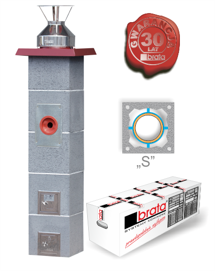 System Kominowy Brata Turbo SW 8m fi 100-140