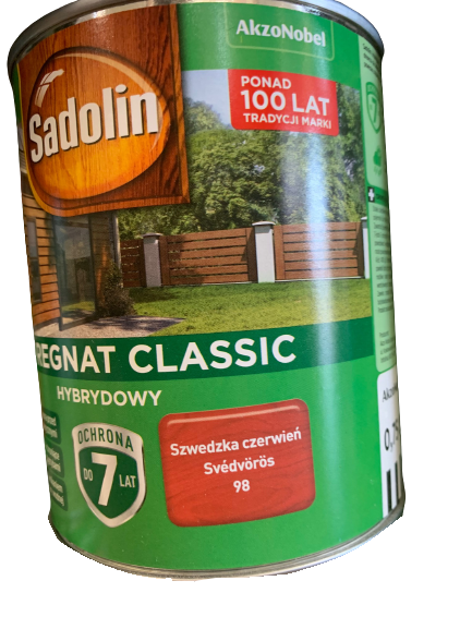 Impregnat hybrydowy Sadolin Classic Szwedzka Czerwień 0,75l