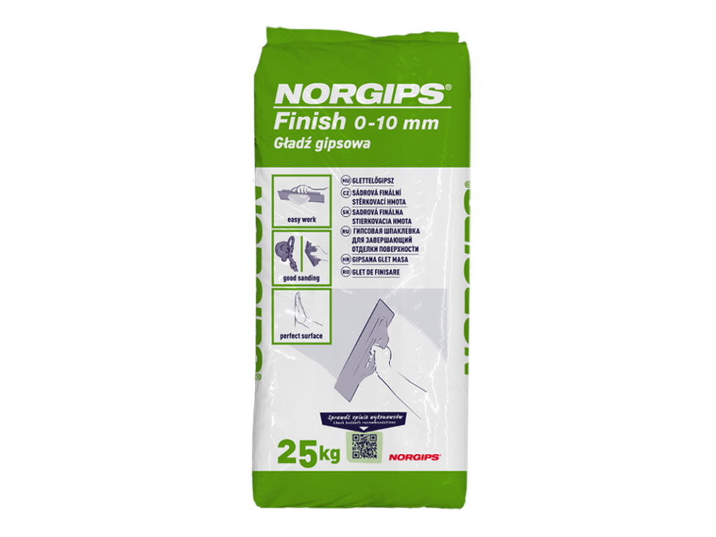 Gładź gipsowa Norgips FINISH 25kg