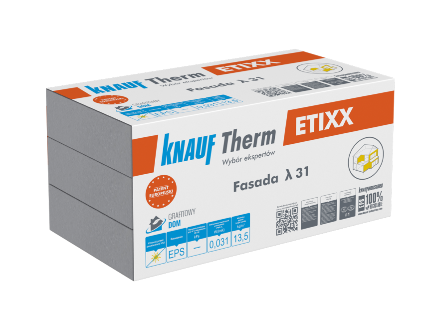 Styropian grafitowy KNAUF Therm ETIXX Fasada λ 31