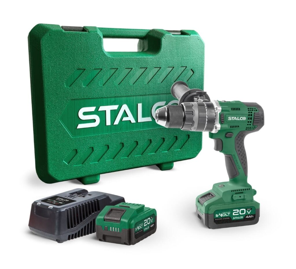 Wiertarko-wkrętarka udar aku.2x 4Ah IDS20-75BL Stalco S-97314