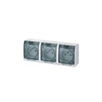 Gniazdo IP44 potrójne 2x2P+Z 0323-01