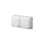 Elektryczne gniazdo IP44 podwójne 2x2P+Z 0322-02