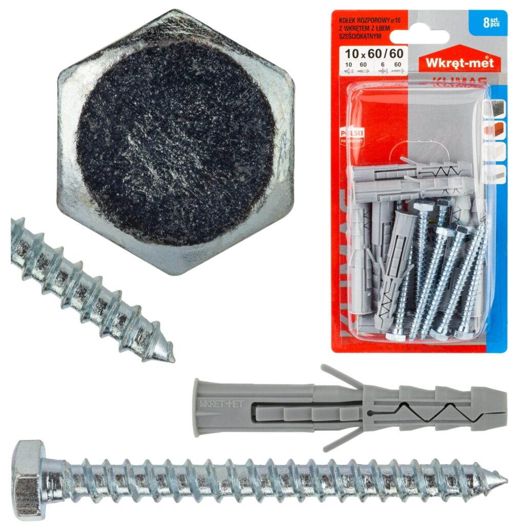 Kołek rozporowy sześciokątny 10x60 BK-10060 opk 8 szt