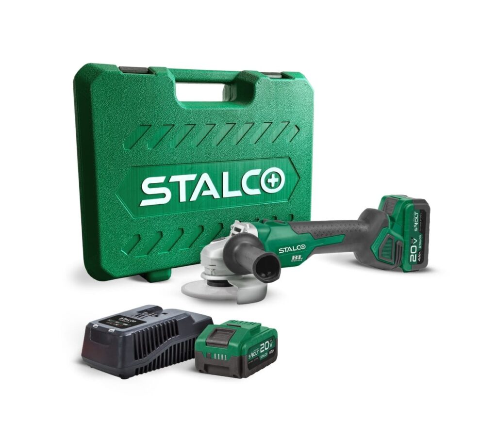 Szlifierka kątowa AGS20-125BL aku 2x4Ah Stalco S-97301