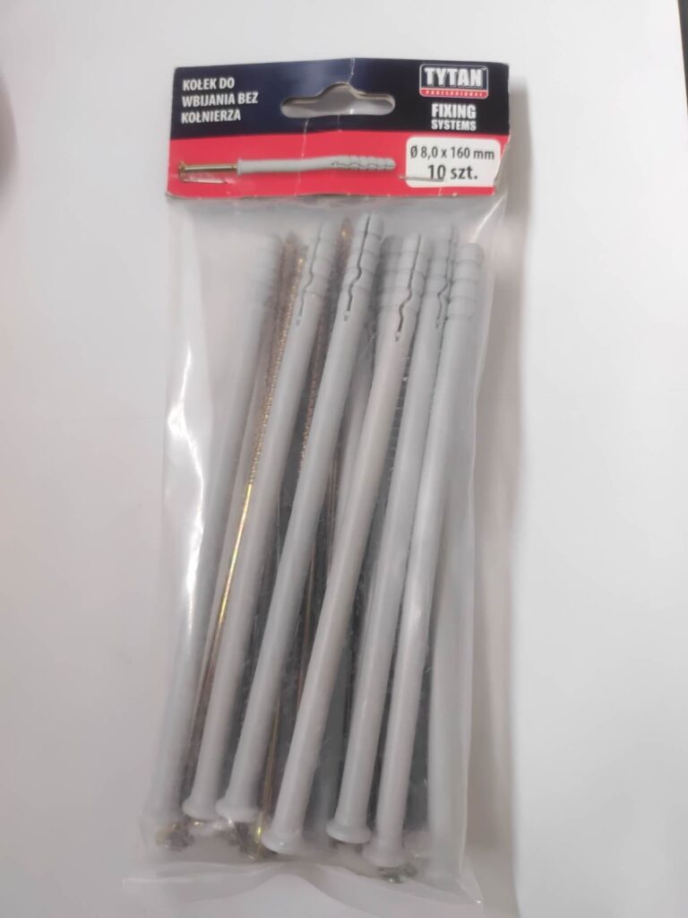 Tytan Kołek do wbijania bez kołnierza 8x160mm 10szt