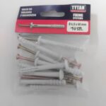 Tytan Kołek do wbijania z kołnierzem 6x60mm 10szt