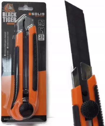 Solid Nóz Plastikowy gumowany 25mm Black  Tiger 6484B