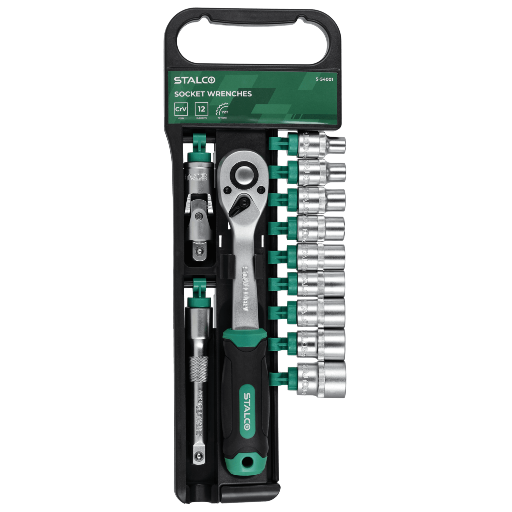 Zestaw Nasadki i grzechotka 12 el.1/2" Stalco S-54001