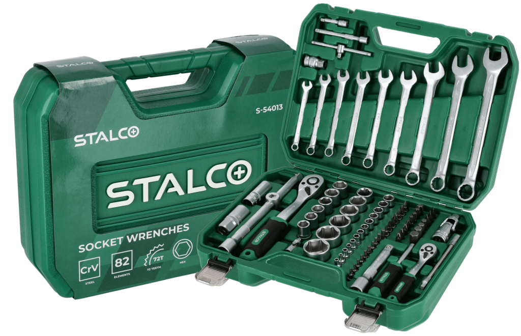 Zestaw kluczy płasko-oczkowych 82el BMC 1/2" 1/4" Stalco S-54013