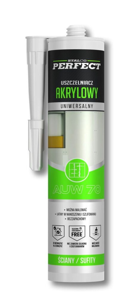 Uszczelniacz akrylowy AUW70 280 ml STALCO PERFECT S-64770