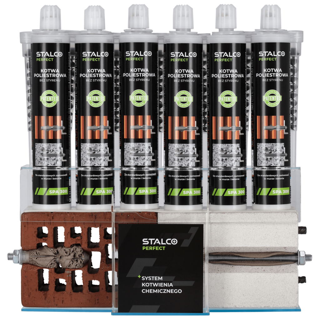 Kotwa Chemiczna Poliestrowa 300ml + system kotwienia chemicznego ZESTAW Stalco S-64341