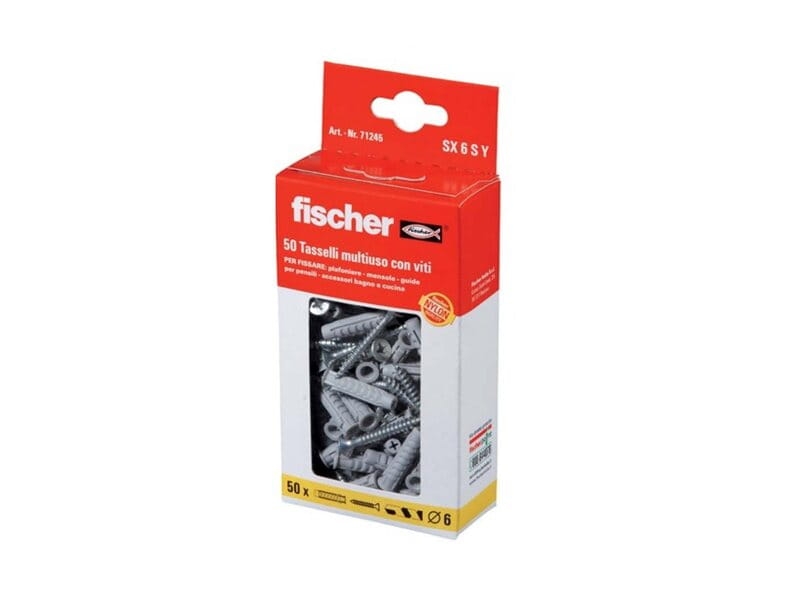 Kołki rozporowe Fischer SX  6 S Y dybel z wkrętem 71245
