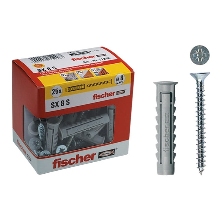 Kołki rozporowe Fischer SX  8 S Y dybel z wkrętem 71246