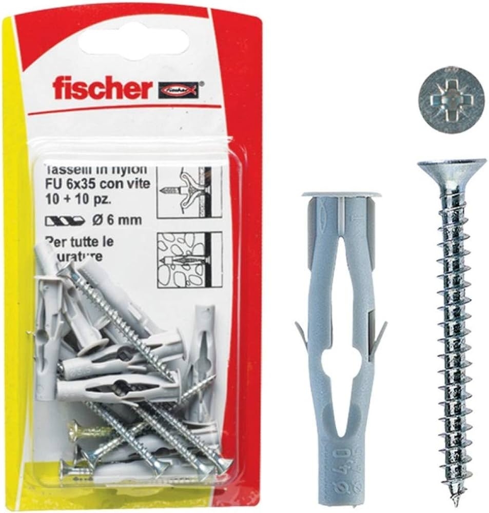 Fischer Kołki rozporowe z wkrętem FU  6x35 V K 504481