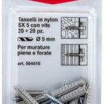 Fischer Kołki rozporowe z wkrętem SX  5 S K blister 504416