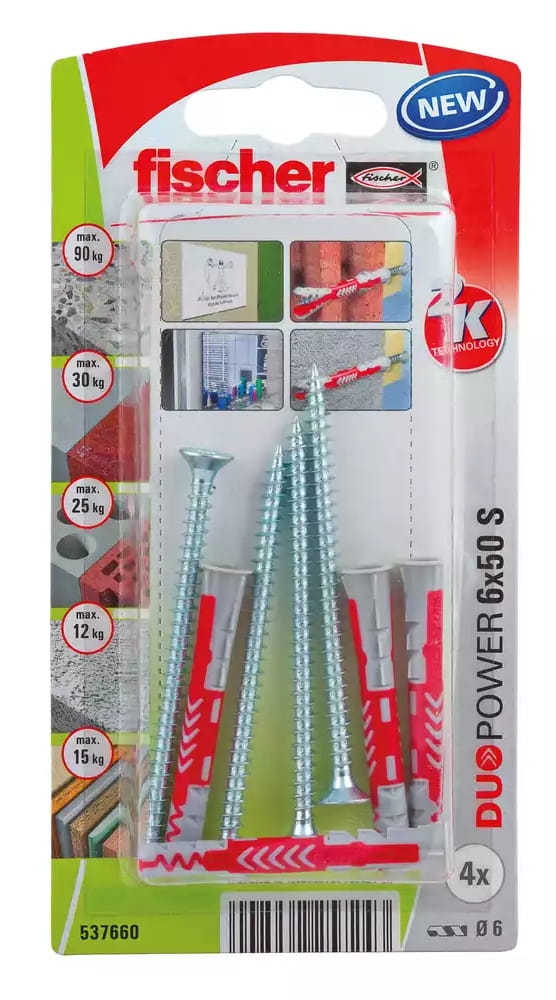 Kołek z wkrętem Fischer Duopower 6x50 S K NV 537660