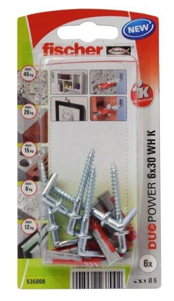Kołek z hakiem Fischer Duopower 6x30 WH K NV 535000