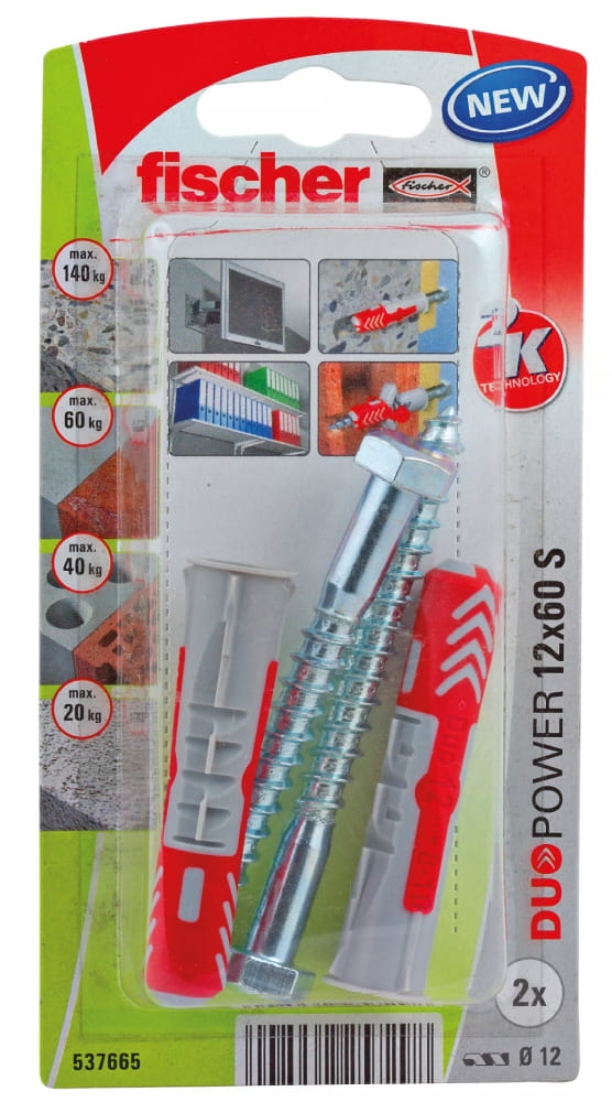 Kołek z wkrętem Fischer Duopower 12x60 S K NV 537665