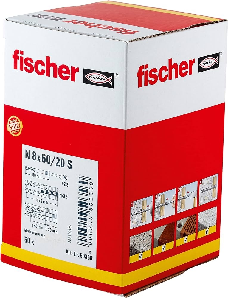 Fischer kołek wbijany N 8x60 50 szt 50356