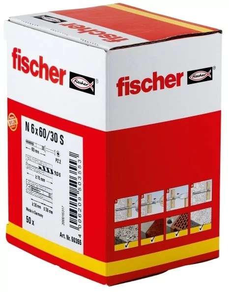 Fischer kołek wbijany N 6x60 50szt 50355
