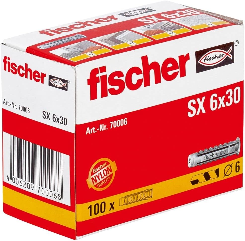 Fischer Kołek rozporowy SX 6x30 100szt 70006