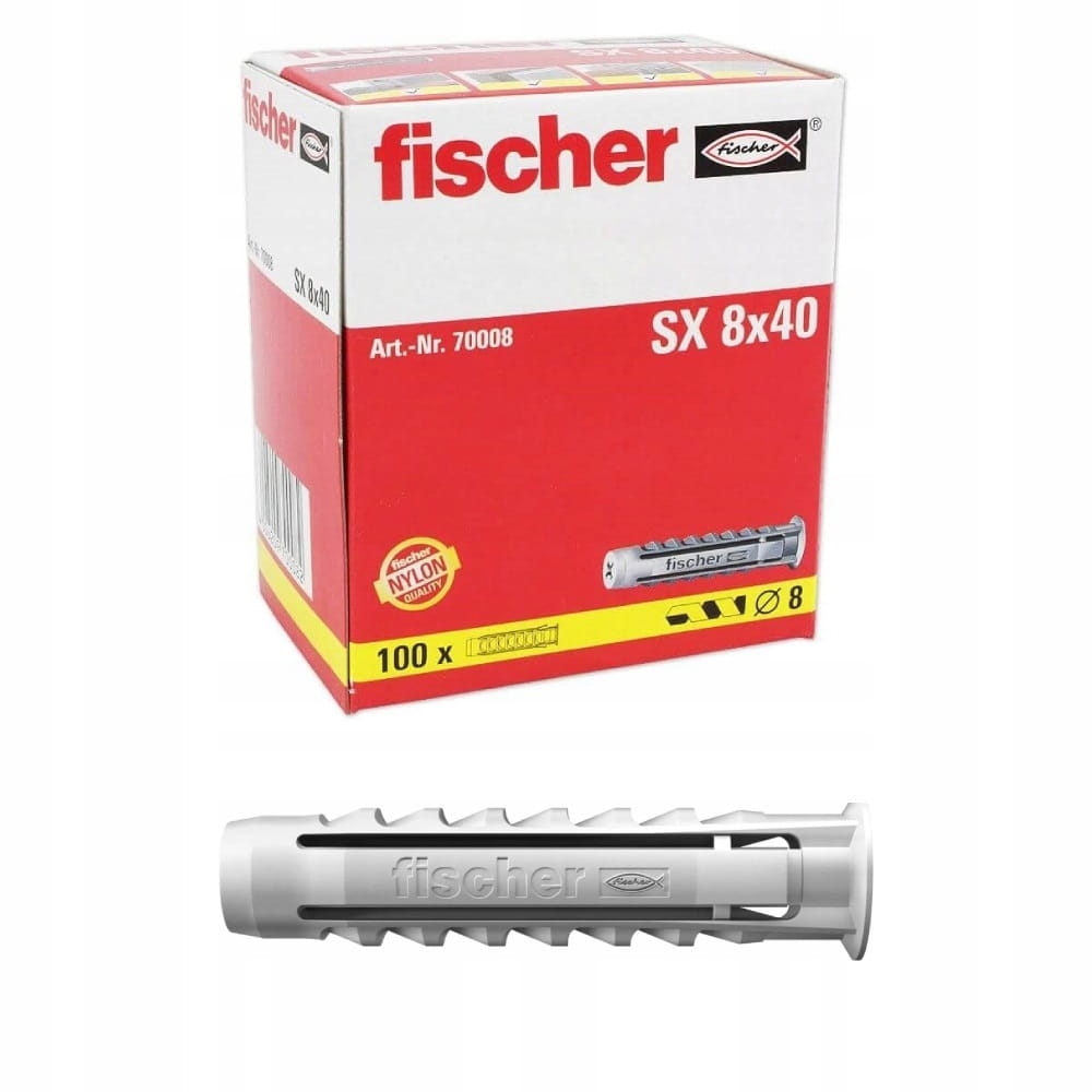 Fischer Kołek rozporowy SX 8x40 100szt 70008