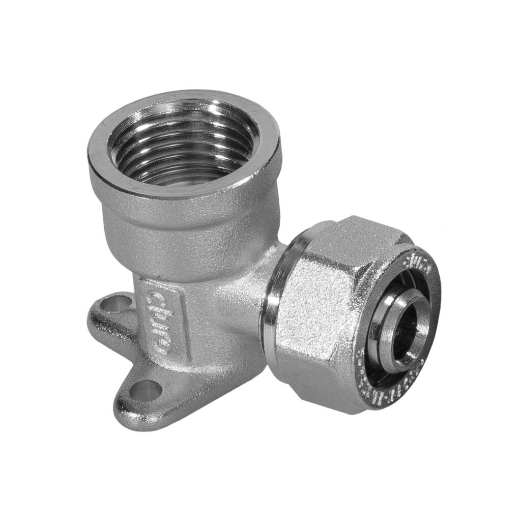 Złączka skręcana kolano przyścienne 16x1/2" GW Duro System