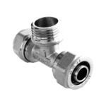 Złączka skręcana trójnik wkrętny 16x1/2" GZ Duro system