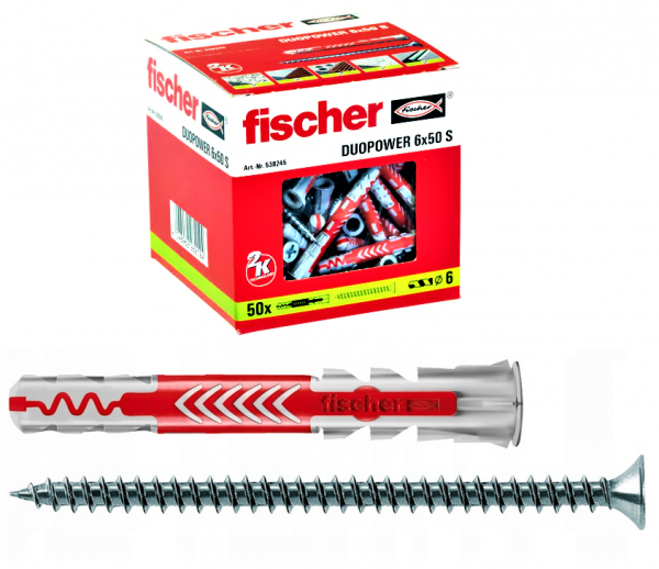 Kołek rozporowy Fischer Duopower 6x50 S 538245 50 szt