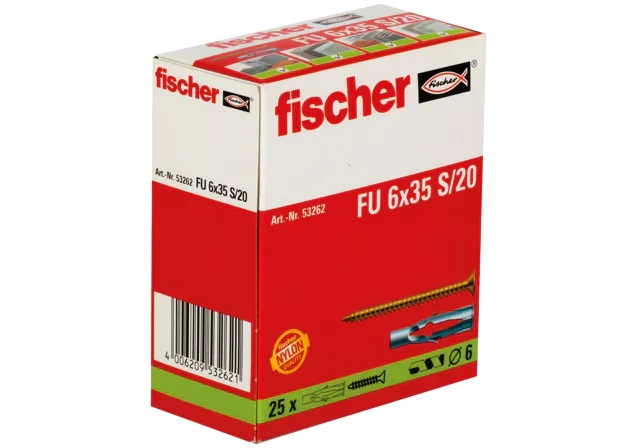 Kołek uniwersalny Fischer FU 6x35 S/20 25 szt 53262