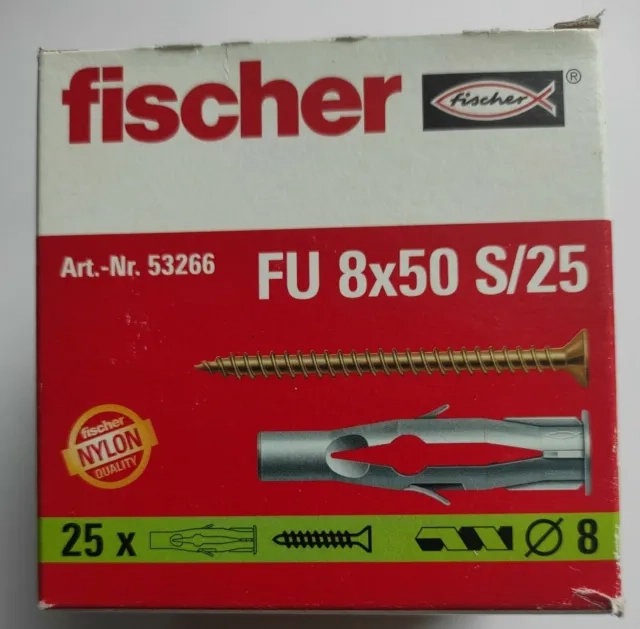 Kołek uniwersalny Fischer FU 8x50 S/25 25 szt 53266