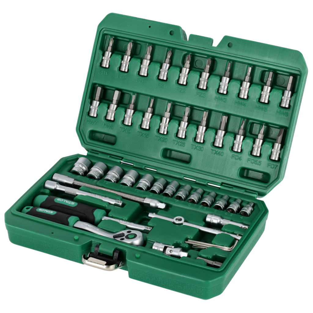 Zestaw kluczy nadasowych 1/4" 48el. Stalco S-54020
