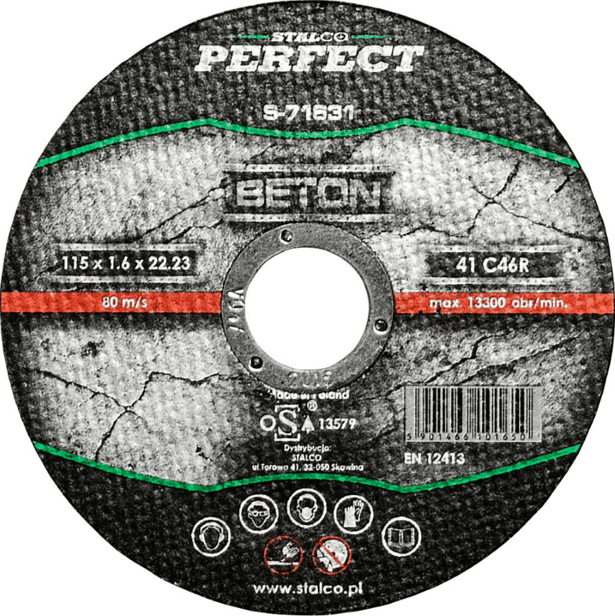 Tarcza Do Cięcia Betonu Płaska 115X3 Stalco S-71633