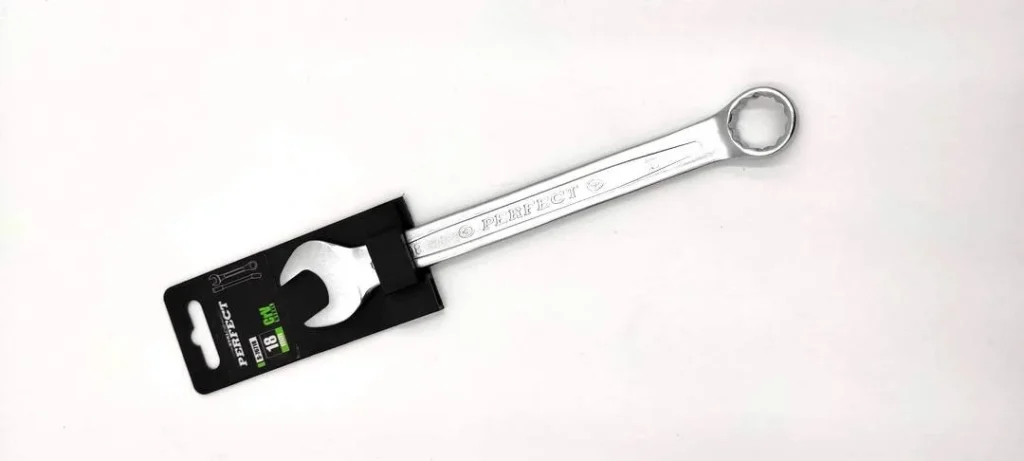 Klucz płasko-oczkowy polerowany 18mm Stalco S-76718