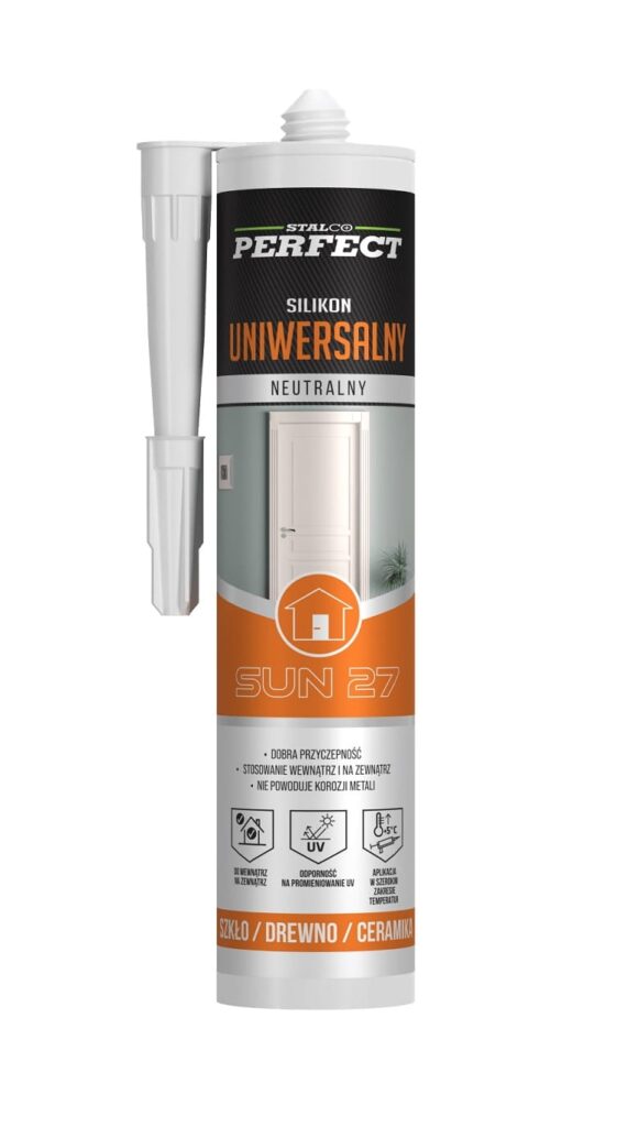 Silikon uniwersalny neutralny biały 280 ml Stalco S-64827