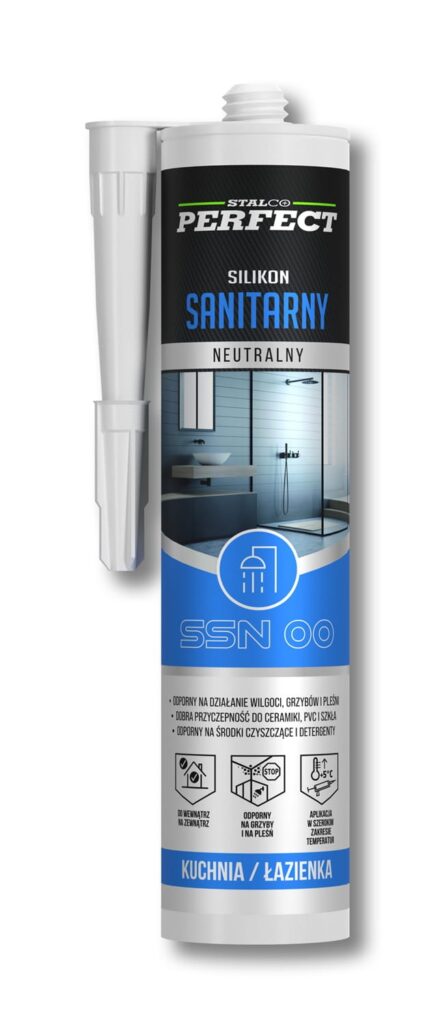 Silikon sanitarny neutralny bezbarwny 280 ml Stalco S-64800