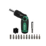 Wkrętak z grzechotką 14 el. z końcówkami 1/4x25mm Stalco S-12403