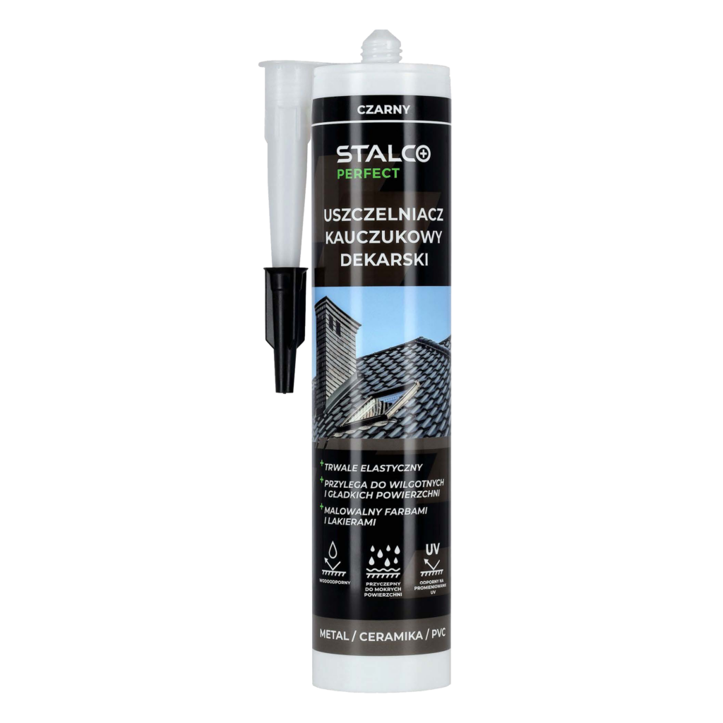 Uszczelniacz kauczukowy dekarski bezbarwny 280ml Stalco S081464831