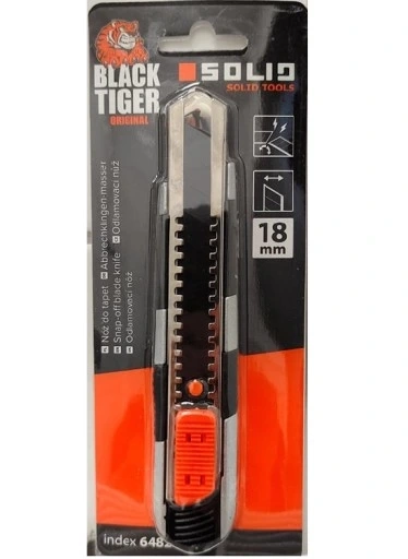 Solid Nóż Black Tiger 18mm 6482 B płaski