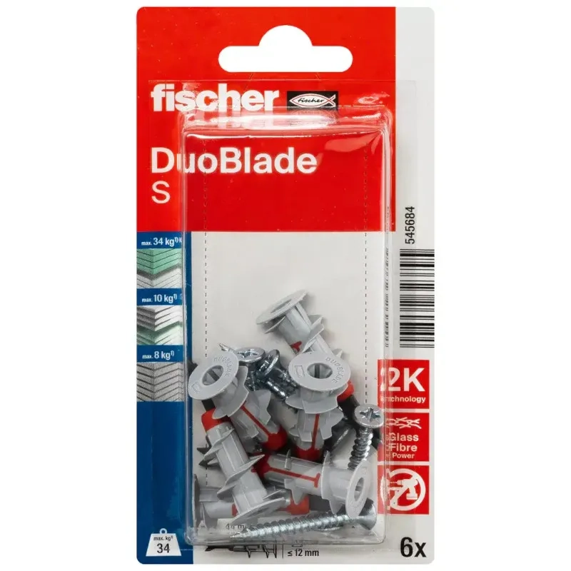 Kołek do płyt G-K Fischer Duoblade S K NV 545684