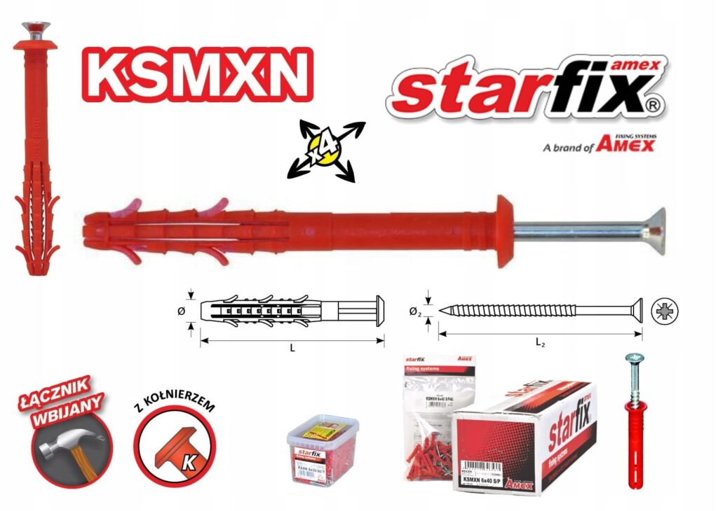ASF Kołek wbijany KSMXN 8x50/K/F 6 szt