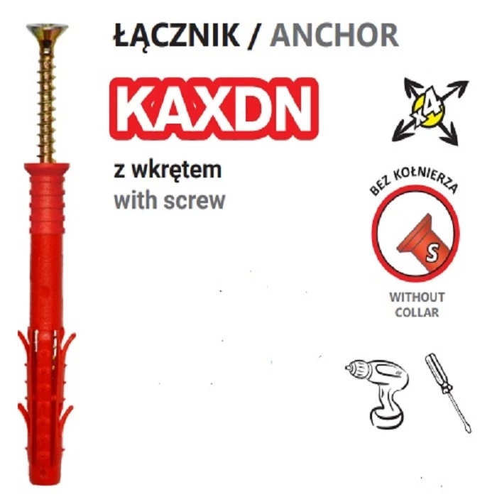 ASF Kołek wkręcany KAXDN 8x100 C/F 4 szt