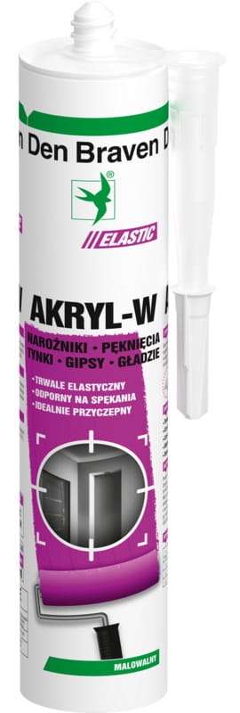 Den Braven Acryl-W Akryl trwale elastyczny biały 280 ml